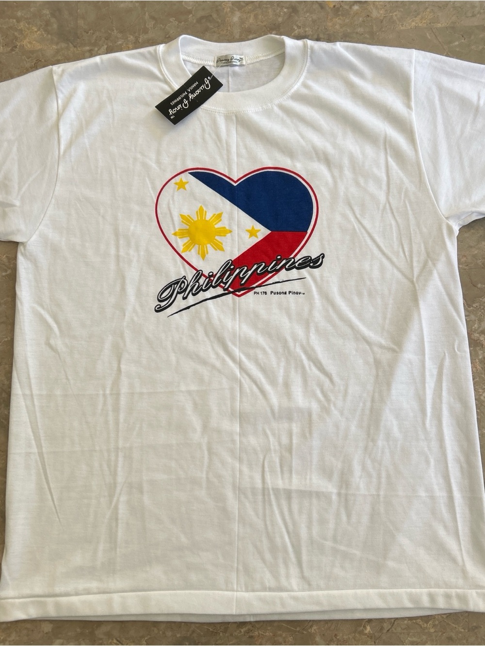 Vintage 1990s Philippines Heart Flag Pusong Pinoy NWT T Shirt XL